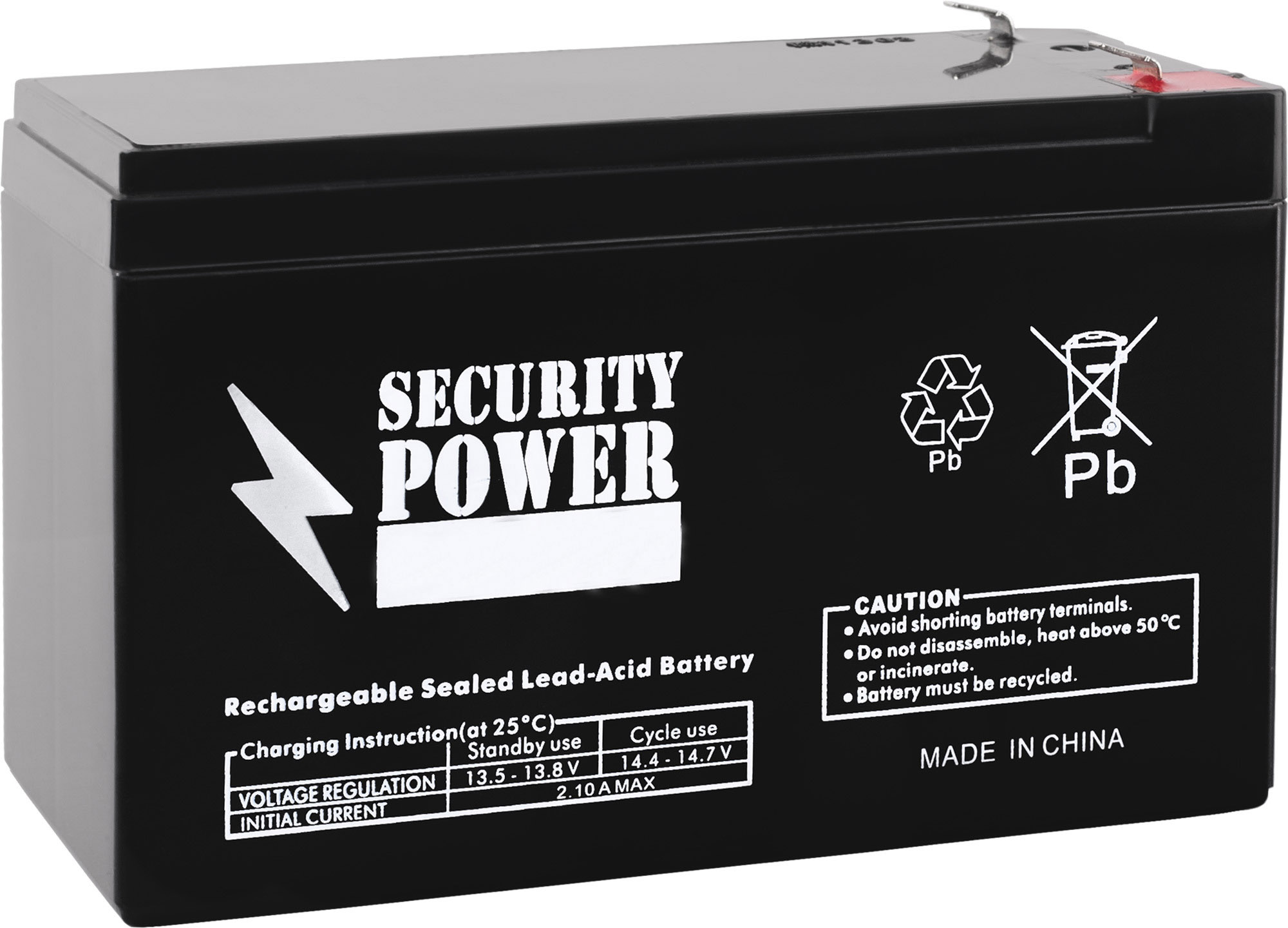 12V / 9Ah, аккумулятор для UPS, Security Power SP 12-9 (F1)
