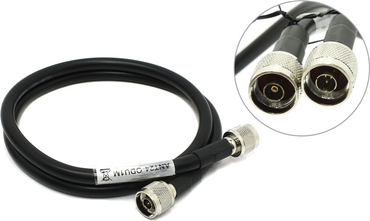 Кабель D-Link ANT24-ODU1M, антенный удлинительный, 50 Ом, RP-N-type to N-type , 1м