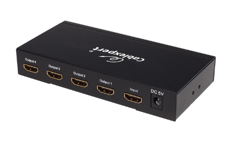 Разветвитель HDMI Gembird/Cablexpert DSP-4PH4-02, 1in - 4out, БП