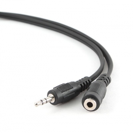 Кабель удлинитель Jack3.5 (M) - Jack3.5 (F), 2м, Gembird/Cablexpert CCA-423-2M черный