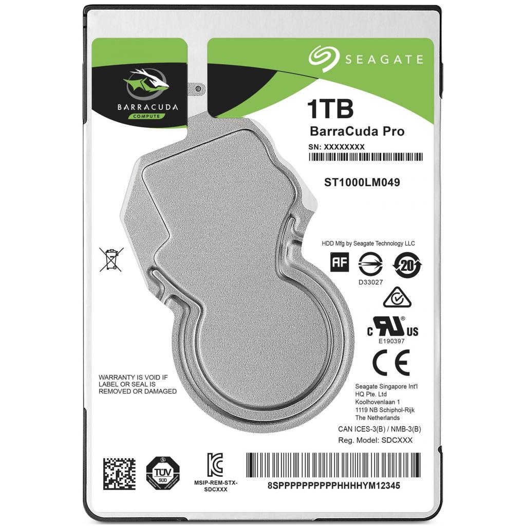 1Tb Seagate BarraCuda Pro ST1000LM049, 7200rpm, 2.5", SATA III, 128Mb